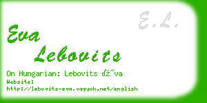 eva lebovits business card